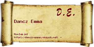 Dancz Emma névjegykártya